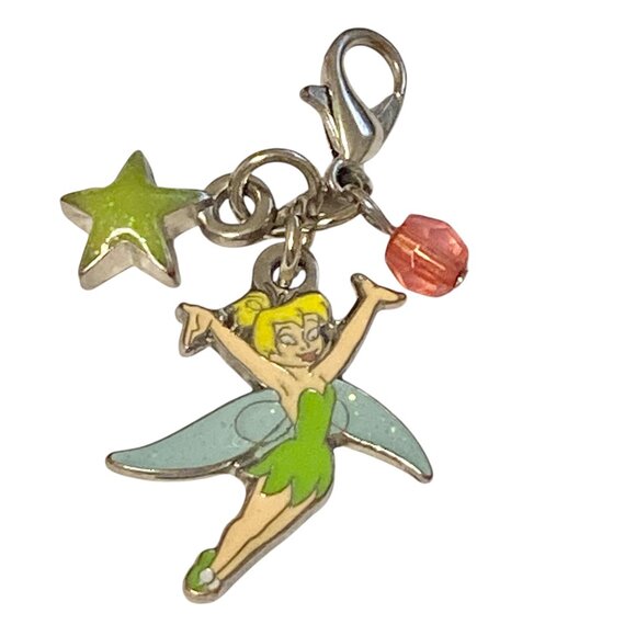 Vtg Disney Tinker Bell TInkerbell Tink Clip On Charm Zipper Pull Bag Signed - Picture 1 of 7